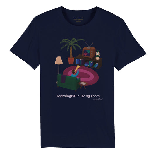 Astrologist In Living Room - 100% Organic Cotton T-Shirt