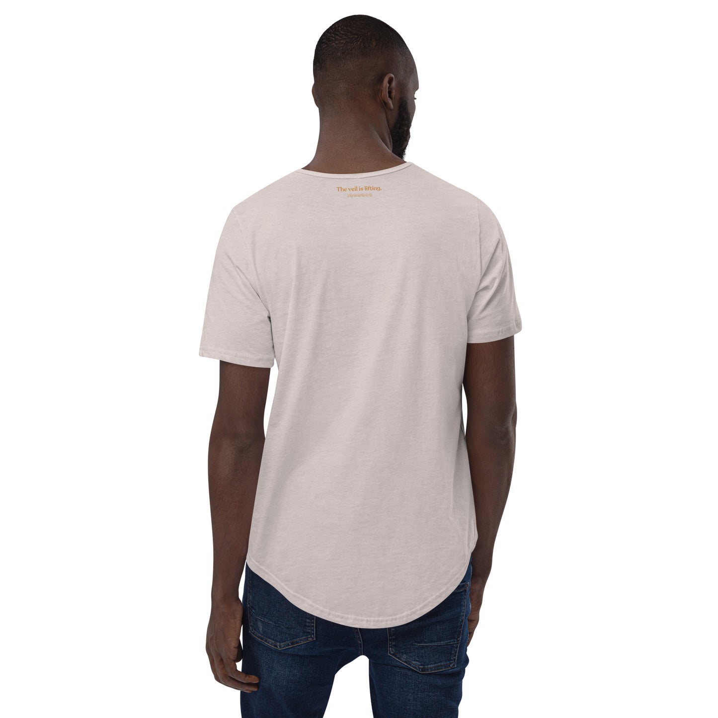 Aquarius Blue - Curved Hem Men's T-Shirt