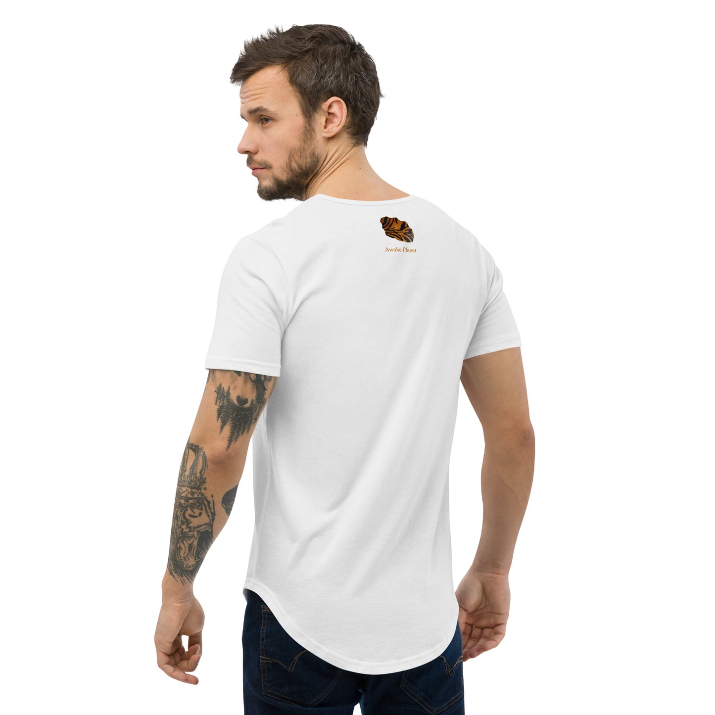 Tiger Inner Strength - Curved Hem Men's T-Shirt