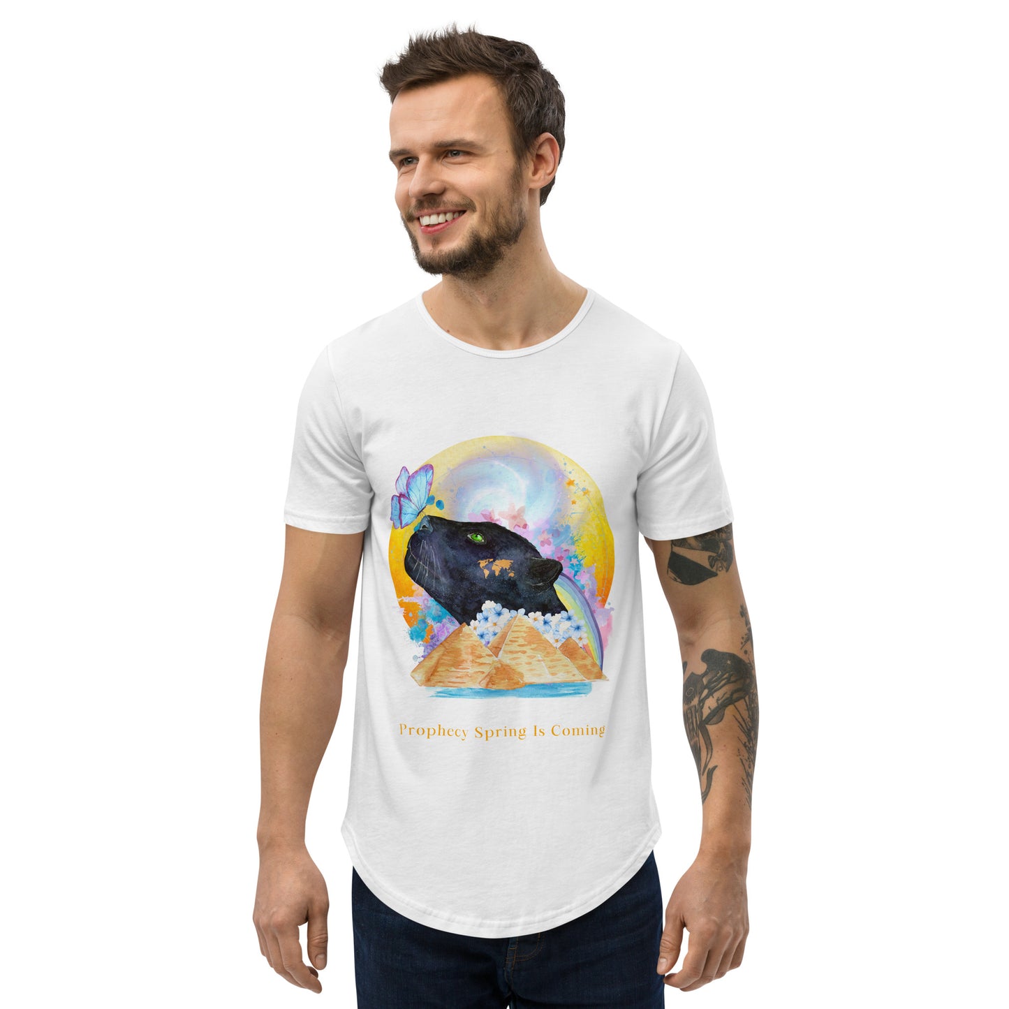 Prophecy Spring Is Coming - Curved Hem Men's T-Shirt