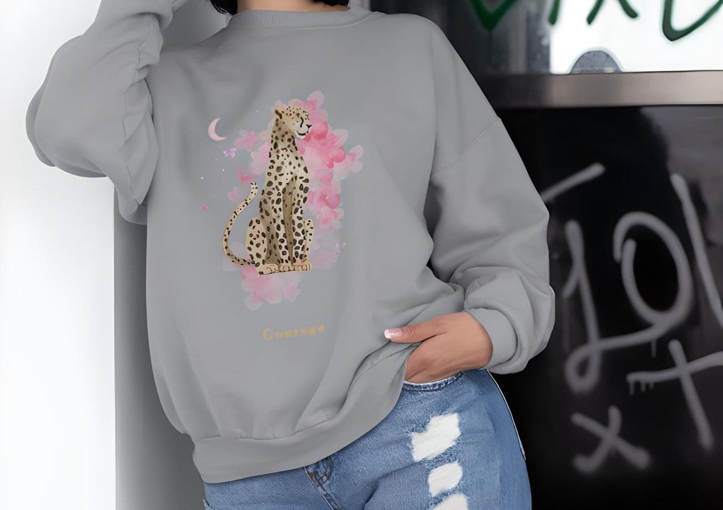 Leopard Courage Starseed - Premium Sweatshirt